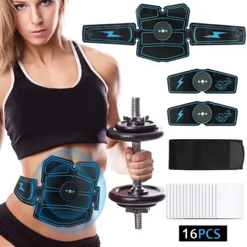 

Muscle Stimulator Waist Belt Arm Leg Hip Band Portable USB Rechargeable Fitness Machine Abdominal Exerciser Trainings Device