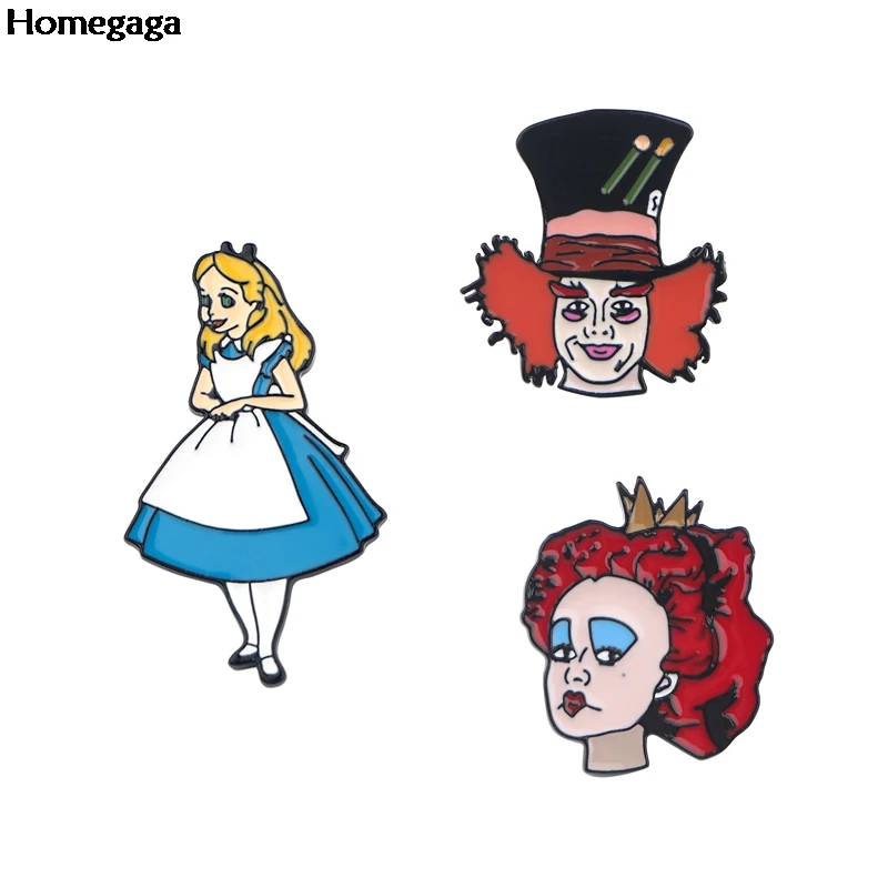 Homegaga, Мультяшные фигурки, значок, воротник, булавки, куртка, свитер, значки, броши "юбка", крутая одежда, аксессуары, модный подарок D2547