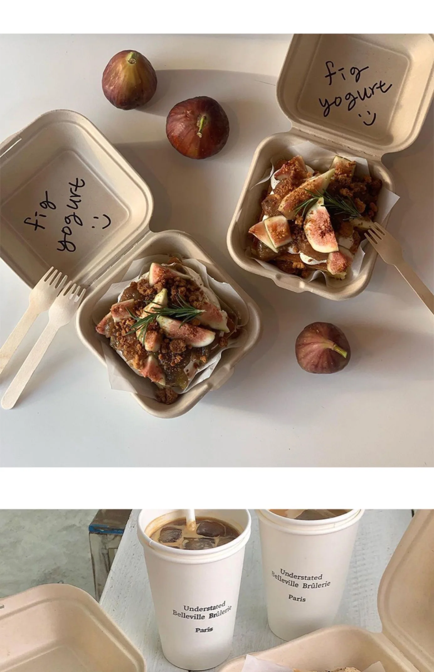 Wooden Disposable Serving Plates Picnic Bento Box Teller Pulp Dessert Cake Burger Packing Fruit 플라스틱 접시 Assiette Jetable Mariage