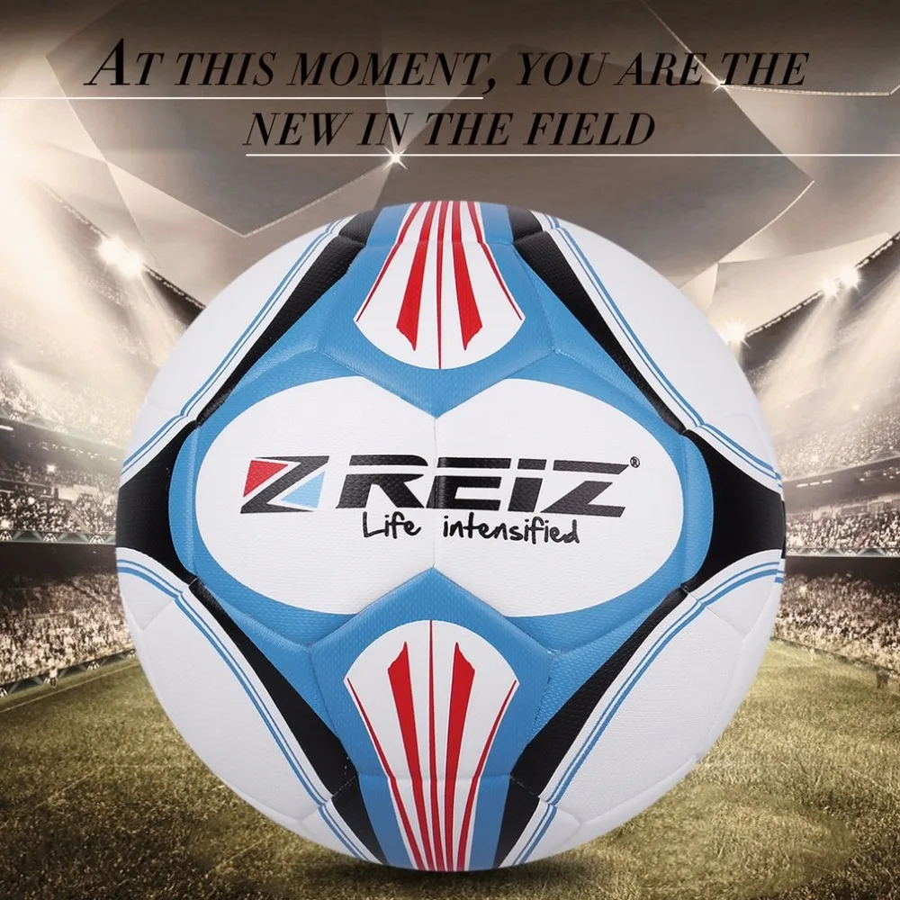 Premium Leather Football Official Size 4 Soccer Ball Matching Color Decorative Pattern Ball With Net Needle