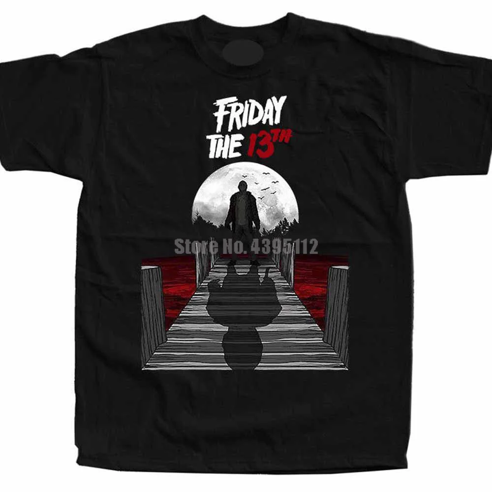 

Friday The 13Th Movie Poster Man'S Clothes Shirt Russia Shirt Mens Punk Tshirt Memes T-Shirts Offers Of The Day Icjmmh