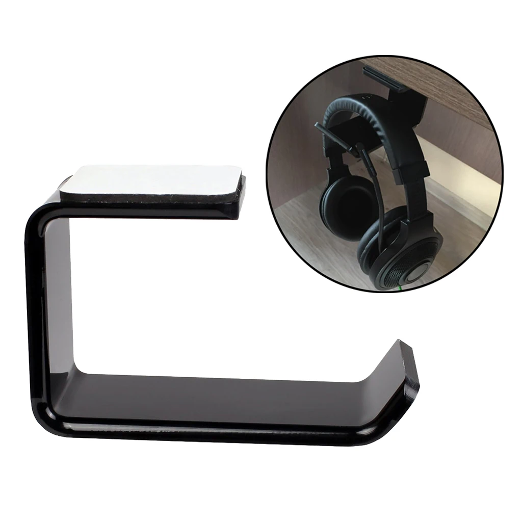Headphone Headset Stand Hanger Wall Mount, No Drilling Required, Universal Headphone Holder Hook, Save Desktop Space