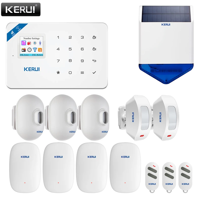 KERUI W18 WIFI Wireless GSM Alarm System Eas Kit Home Security Alarm Host With Siren Home Security Alarm Host APP Remote Control