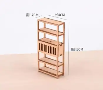 

3pcs Architectural DIY Cabin Interior Decoration Chinese Furniture Model Wooden Locker