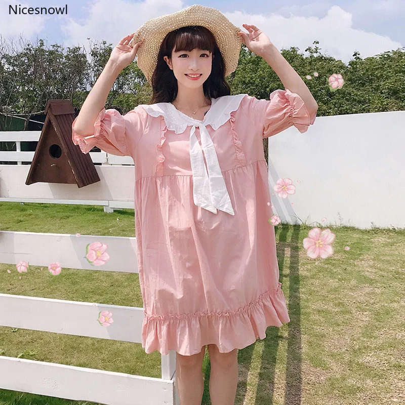 Платье женское с матросским воротником летнее платье в японском стиле