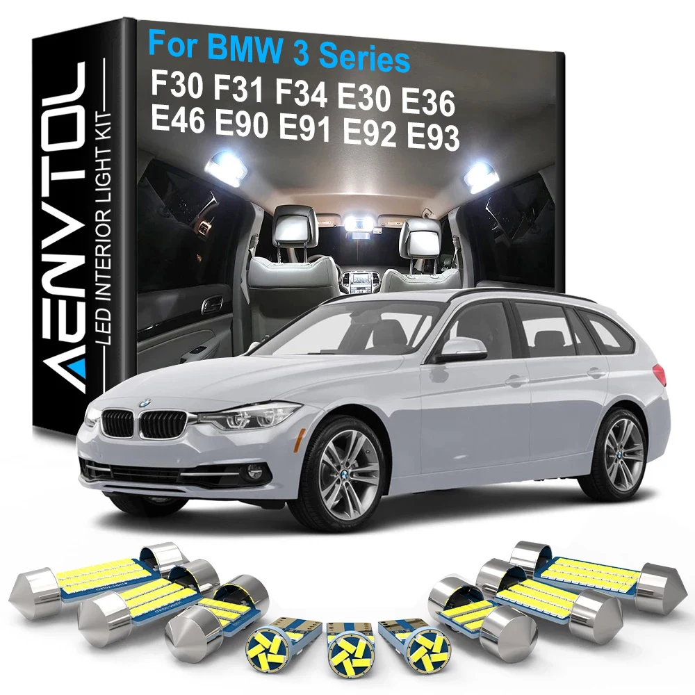 AENVTOL Canbus Interior LED For BMW Series 3 F30 F31 F34 E30 E36 E46 E90 E91 E92 E93 318d 320i 320d 328i 330d 330i 335d Touring |