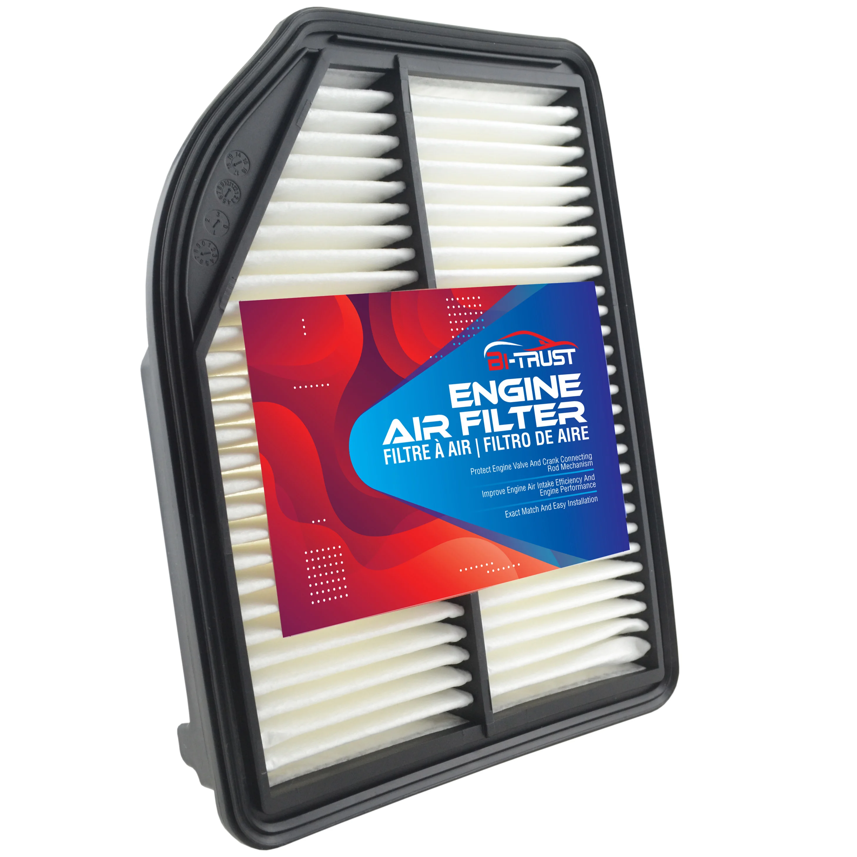 

Bi-Trust Replacement Engine Air Filter for 2012 2013 2014 Honda CR-V 2.4L CA11258,17220-R5A-A00 33-2477,AF5210,LX3496,A36274