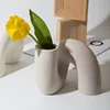 Nordic Style Ceramic Vase, Modern Art Flower Arrangement Pot Ornaments, Living Room Decor Desk Office, Interior Home Decoration 1