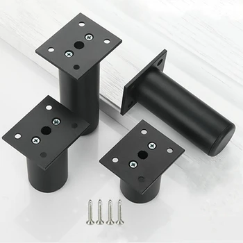 

1Pcs H6-12cm Adjustable Furniture Replacement Legs, Aluminum Alloy Support Feet Cabinet Sofa TV Cabinet Legs Black