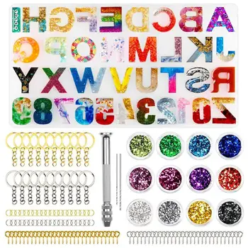 

Silicone Molds Multifunctional Individualized Letter Alphabet Pendant Resin Molds For Making Keychain House Number Jewelry Tools
