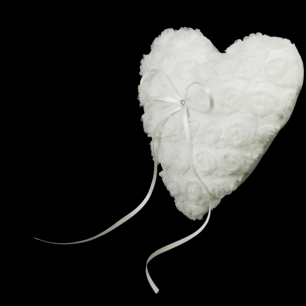 Wedding Ring Bearer Pillow Lace Decoration Cushion Ring Bearer Pillow for Wedding Ring