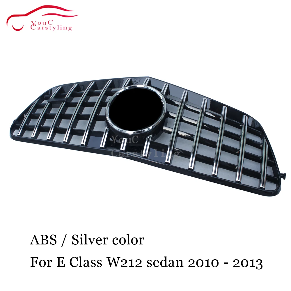 W212 GT Решетка переднего бампера серебристого цвета для Mercedes E Class W212 Sedan Pre-facelift 2010-2013 E200 E250 E300 E350 E400