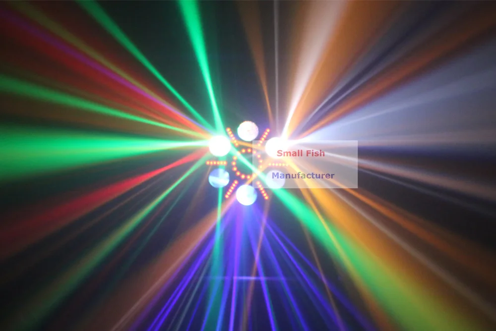 70 Вт Светодиодный светильник для дискотеки с эффектом 6 глаз DJ Ball лампа DMX512 звуковой активированный лазерный проектор светильник для музыки Рождественская вечеринка лазерное шоу