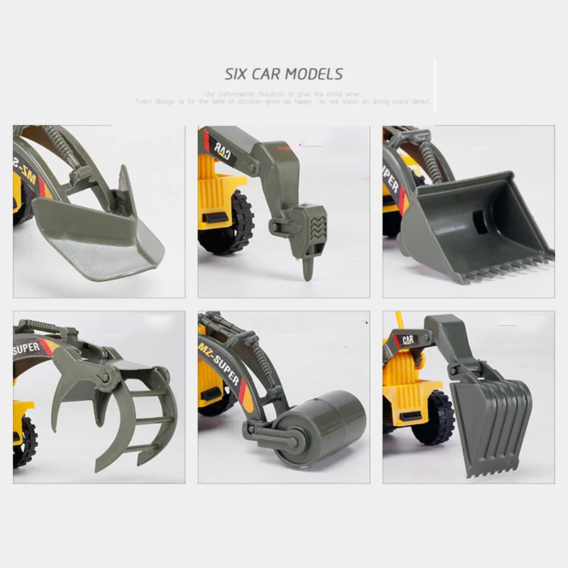 6 Pcs/Set Vehicle Truck Car Model Plastic Diecast Construction Bulldozer Engineering Model Toy Cars for Kids Children Boys Gift 6 Pcs/Set Vehicle Truck Car Model Plastic Diecast Construction Bulldozer Engineering Model Toy Cars for Kids Children Boys Gift