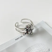 Sterling Silver 925 Minimalist Design Ring Gifts For Women Aesthetic Gothic Irregular Wedding Resizable 2021 Trend Jewellery