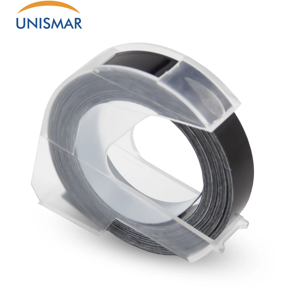 

Unismar 9mm Dymo 3D Plastic Embossing Tape Embossing Label Maker LABEL DYMO 1610 12965 1880 1540 Motex E101 Printer Typewriter