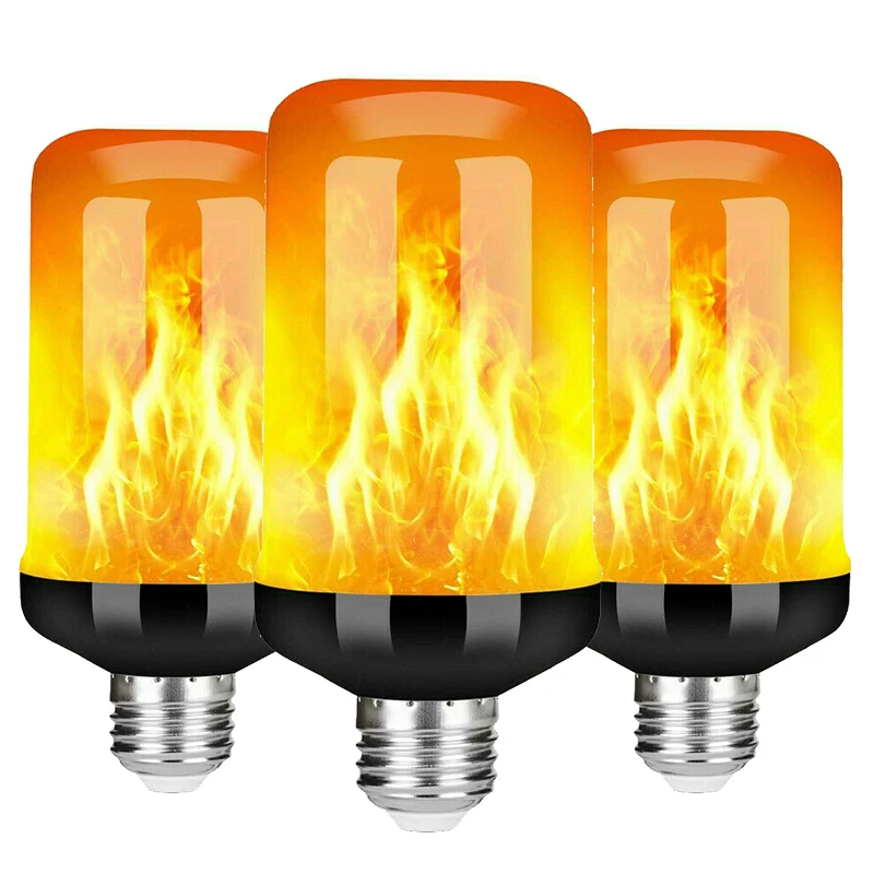 XLQF 99 LEDs E27 Flame Lamps 9W 85-265V 4 Modes Ampoule LED Flame Effect Light Bulb Flickering Emulation Fire Light Yellow/Blue Flame,Blue 