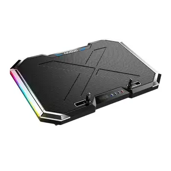 

NUOXI Q8 Portable Mute Adjustable Laptop Cooling Pad 6 Lighting inch Stand Radiator For 12-17 RGB with Cooler Cooling Fans T7K9