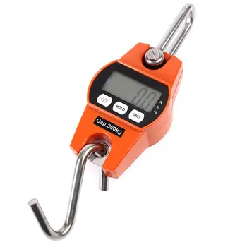 

300kg Digital Crane Scale LED Display Industry Crane Scale Weight Heavy Duty Portable Stainless Steel Hanging Hook Scale