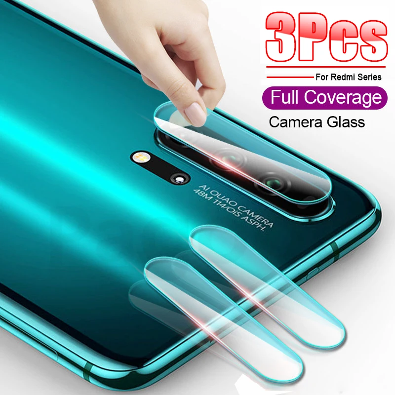 3Pcs Camera Lens Tempered Glass on the Redmi Note 7 8 9 Pro 8T 9S Screen Protector For Xiaomi Redmi 