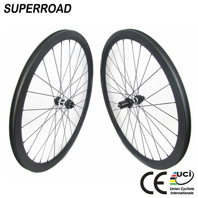 

25mm Wide 50mm Deep China Road Bike Carbon Wheels Clincher Disc Brake 700C DT Swiss Wheelset