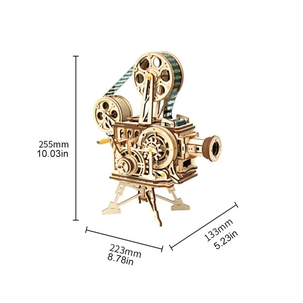 Винтаж Diy 3D рукоятка фильм проектор деревянная головоломка игра сборка Vitascope игрушка подарок для детей и взрослых