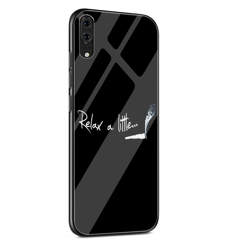 G7 Стеклянный Чехол для мобильного телефона huawei P30 P20 P Smart P10 Y6 7A Y9 Honor 8X9 10 mate 20 Pro Lite с милым черепом - Цвет: G7