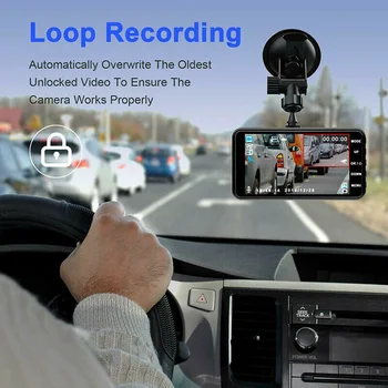 

G-Sensor Car DVR Rear Dual lens 4" Infrared Night Vision HD 1080P Dual Lens
