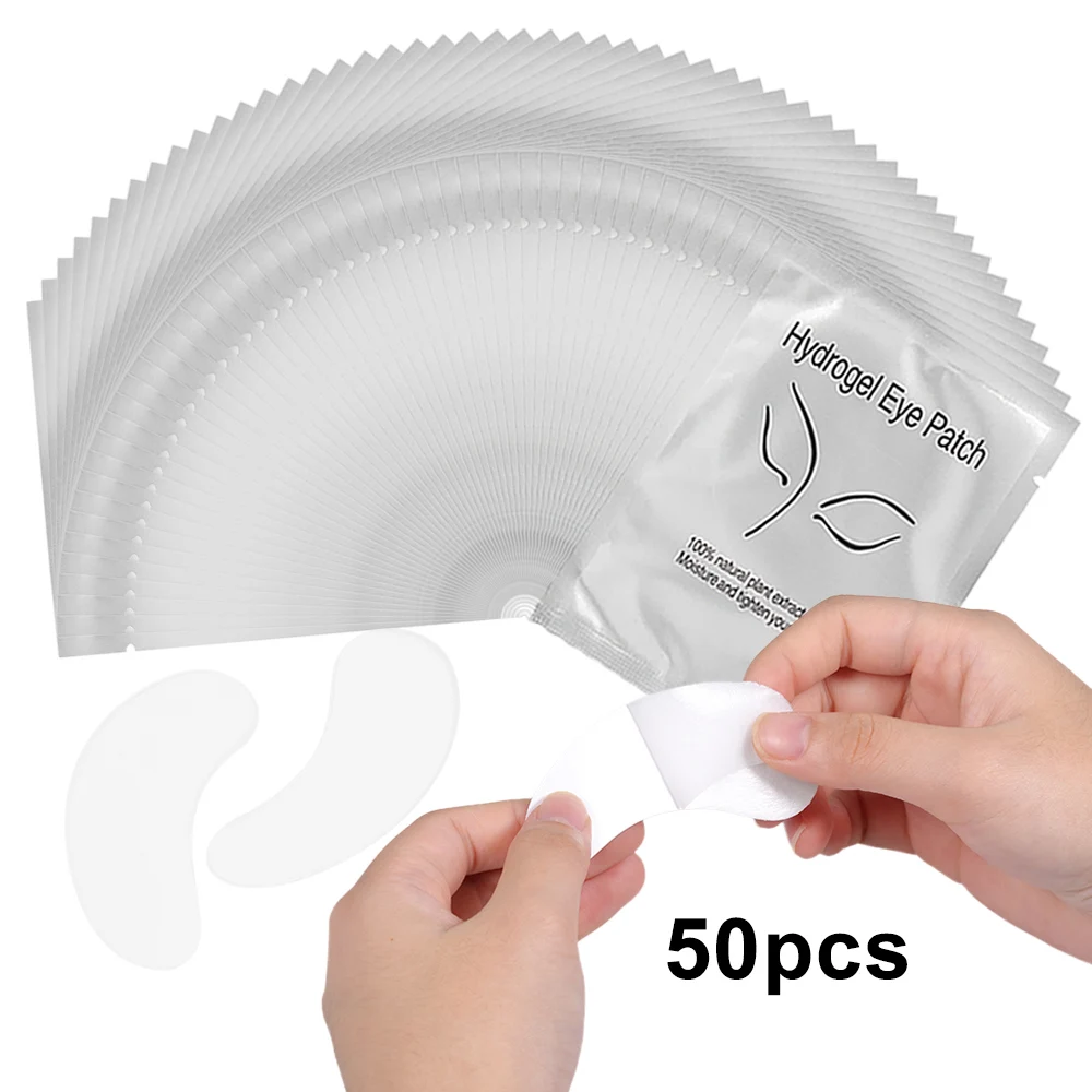 

50 Pairs Eyelash Extension Eye Patch Eyelash Pads Eye Lashes Skin Moisture Tighten Mask Eyelash Grafting Eye Pads Tool