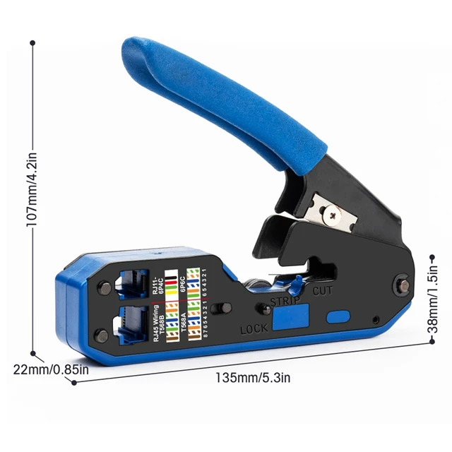 Rj45 Alat Network Crimper Kliješta za skidanje izolacije Skidač za Rj45 Cat6 Cat5E Cat5 Rj11 Rj12 konektor Rezač Ethernet kabela 6