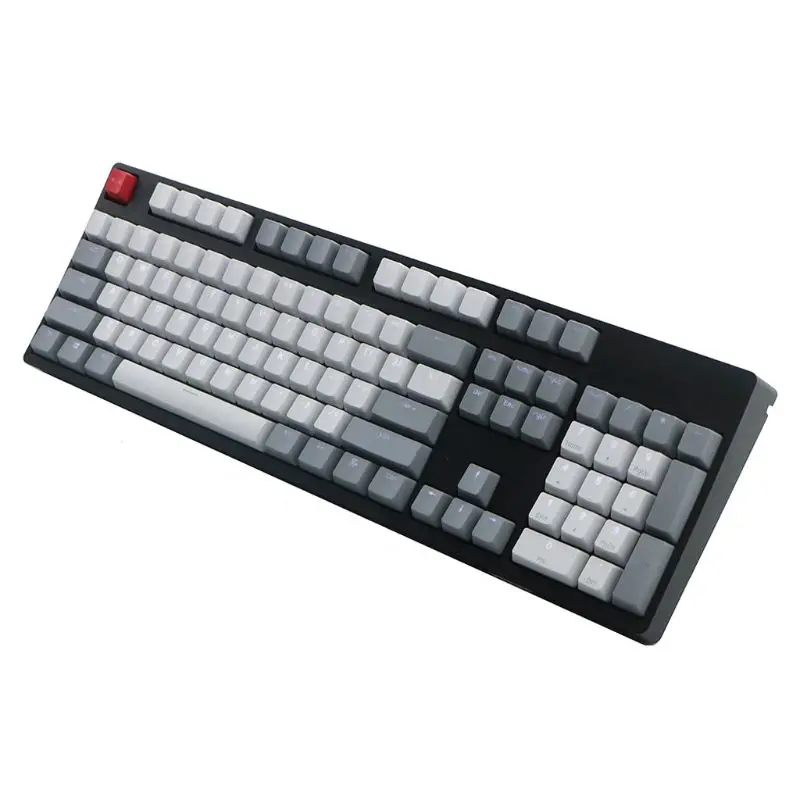 backlit rgb keycaps cinza branco vermelho mix