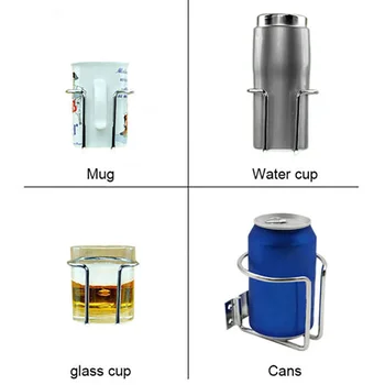 

Universal ​Cup Holder Bottles Silver Multipurpose 2pcs Stainless Steel