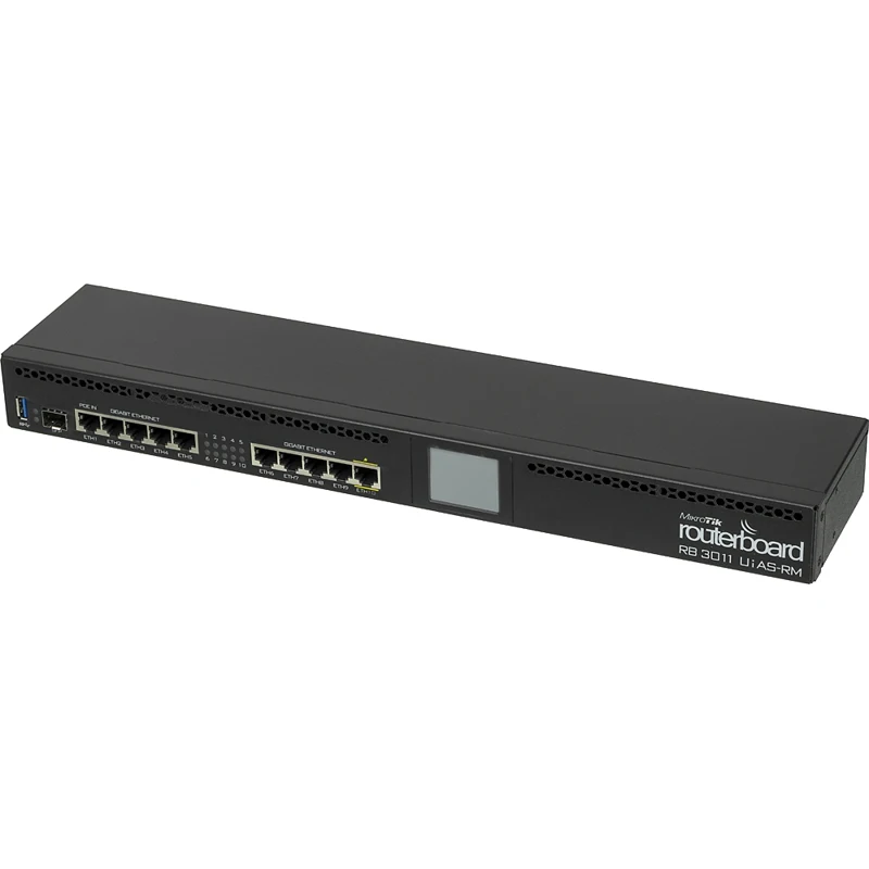 Роутер MikroTik RB3011UIAS-RM 10/100/1000BASE-TX/SFP черный