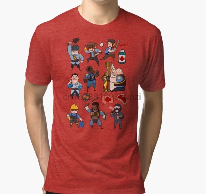 Мужская футболка Team Fortress 2 SD All Class Tri blend Футболка wo тройники топ | одежда