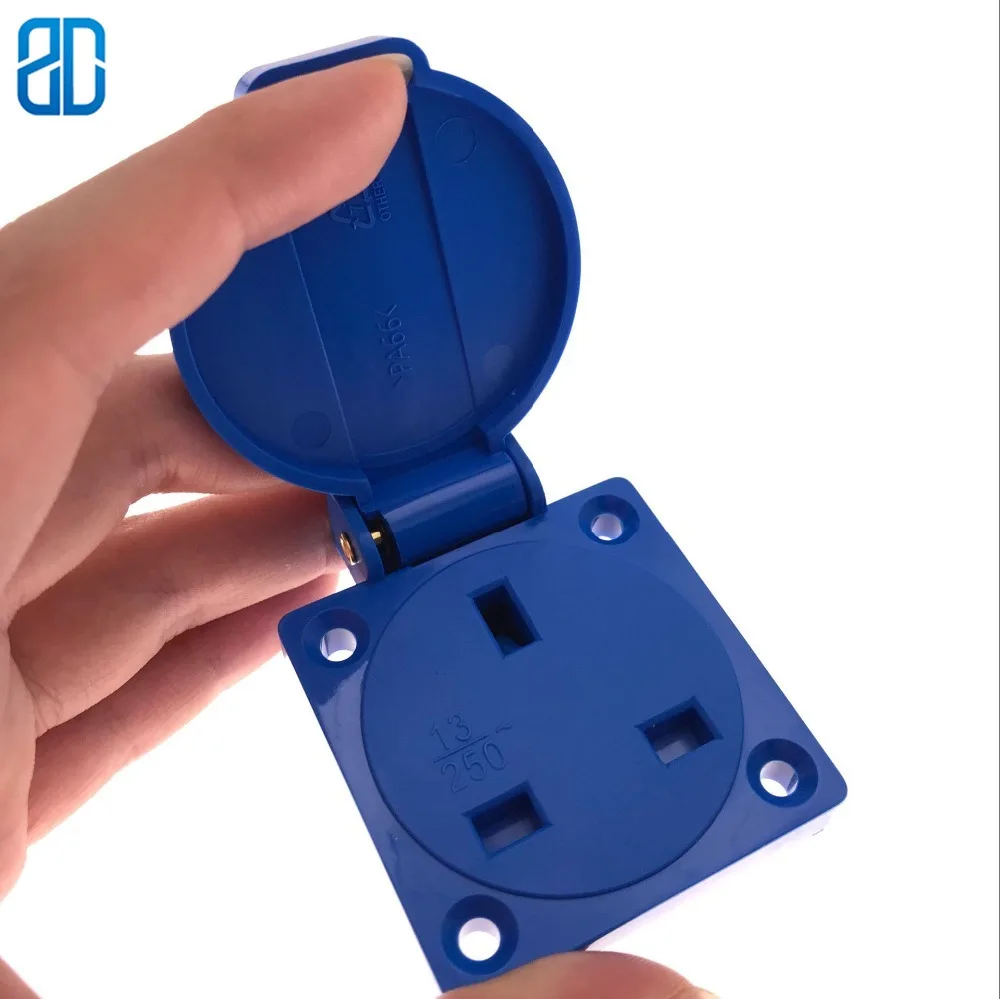 British UK Singapore India Waterproof Industrial Socket 13A 250V AC