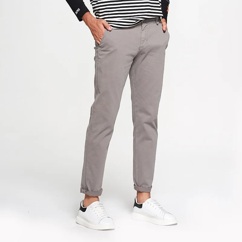 Модная мужская одежда осень и зима стиль многоцветные облегающие повседневные брюки в Корейском стиле Мужские Простые повседневные брюки