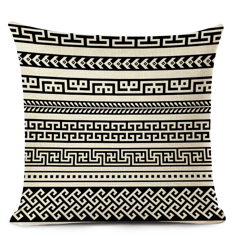 Retro High Quality ethnic Geometry Cushion Cover Throw Pillow Cutton Linen Car Sofa Bed Home Decor Textile Printed Pillowcase