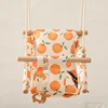 Soft Cushion Baby Swing Recline Wood Rocking Chair Hammock Safety Outside Indoor With Cute Animals Pendant For Baby Rocker 1