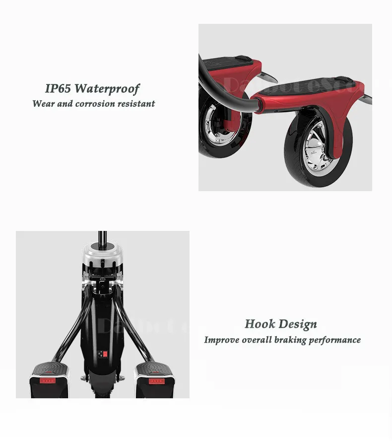 Daibot Electric Scooter Adults Three Wheel Electric Scooters Quick Charge 10 inch 36V 600W Electric Skateboard Scooter With APP  (32)