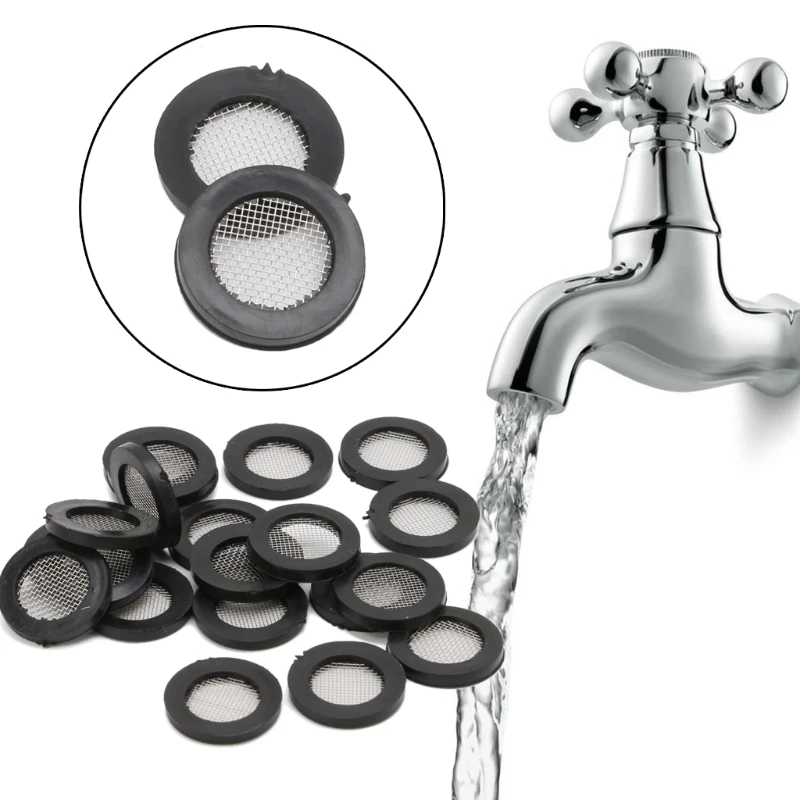 Description Picture 2 of item20pcs Seal O-Ring Hose Gasket Flat Rubber Washer Filter Net for Faucet Grommet