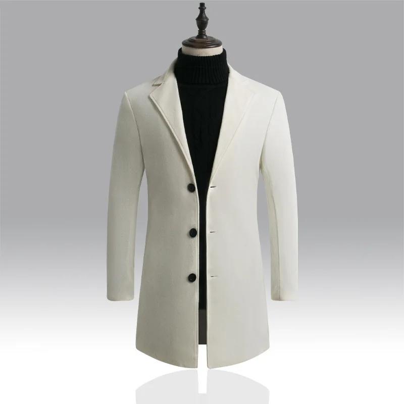 MJARTORIA, новинка, зимние куртки, ветровка, пальто для мужчин, Осень-зима, теплая верхняя одежда, брендовая, тонкая, мужские пальто, повседневные куртки, Мужское пальто - Цвет: white