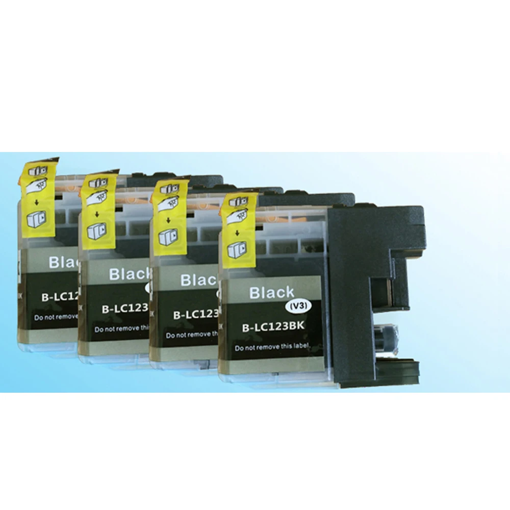 4x совместимый для чернильный картридж LC123 LC123BK 123XL MFC-J4410DW/J4510DW/J4610DW/J4710