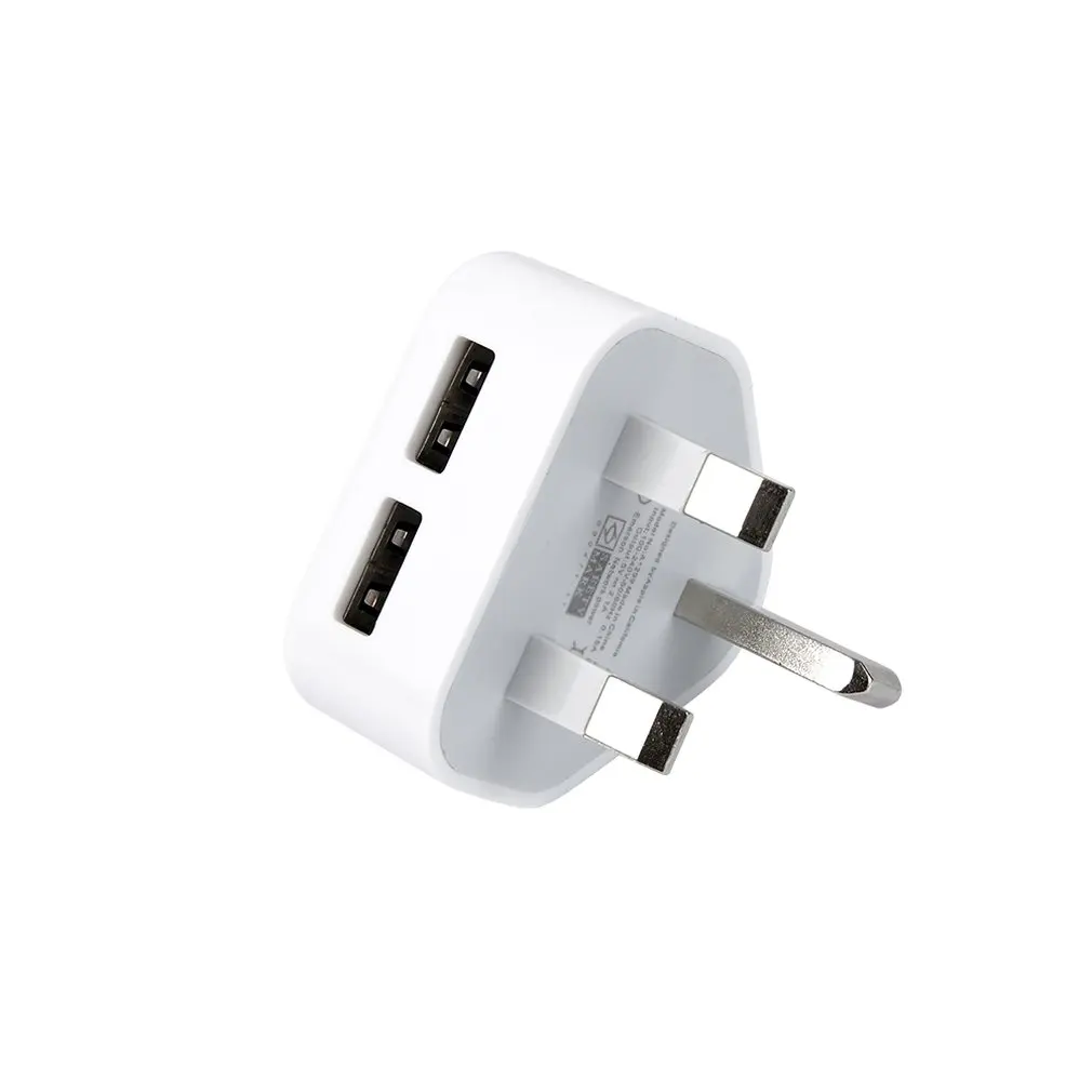 Зарядное устройство с двумя usb-портами 5V 2.1A британское стандартное зарядное устройство для смартфона