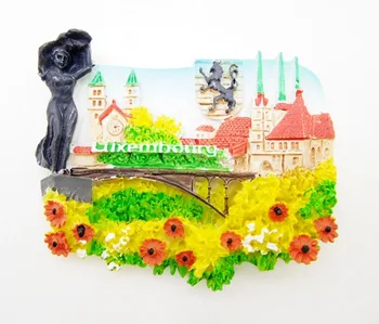 

Luxembourg Castle Scenic Building Resin Fridge Magnet Travel Landscape Souvenir Gift Refrigerator Magnetic Sticker
