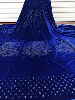 

African french velvet lace fabric pearls high quality embroidered stones Nigerian mesh tulle lace for wedding party dress