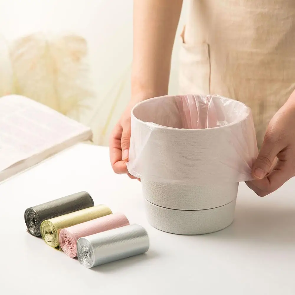Total 120PCS Desktop Mini Small Garbage Bag Thick Small Trash Bag Household Car Plastic Bags Random Color