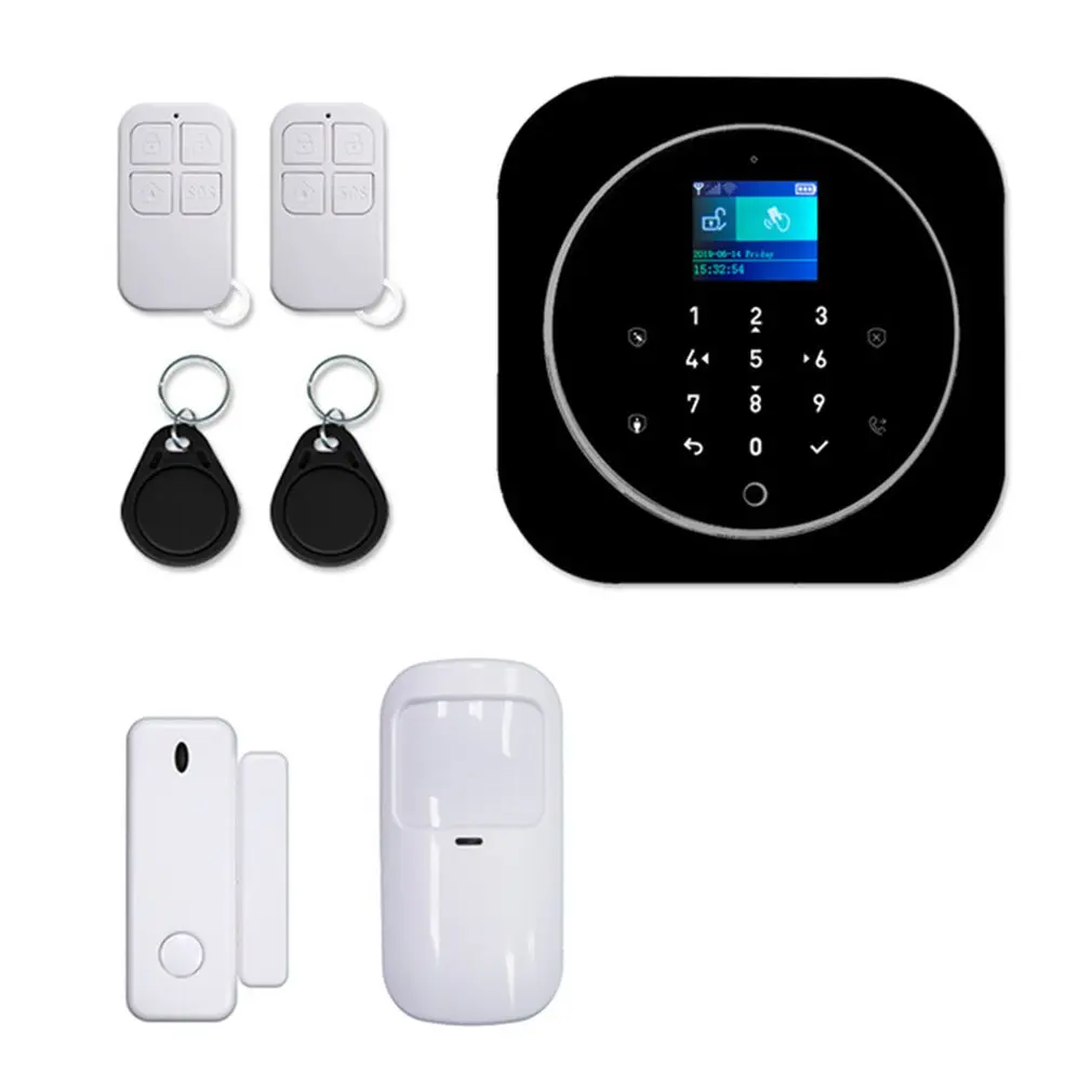 

433MHz GSM WiFi Wireless Home Security&Burglar Alarm System With PIR Motion Sensor/Door Sensor/Siren Alarm Set