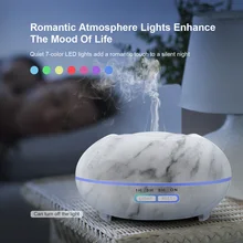 

Humidifier Diffuser Aromatic Aromatherapy Wood Grain 500 ML Fragrance Distributor For Home LED Discoloration Light Mute YANKE