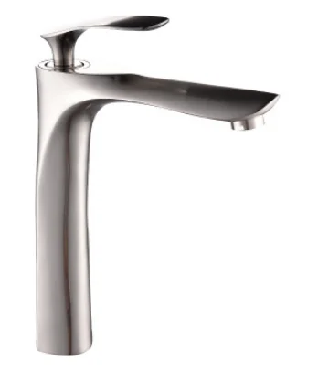 3color European Brass Creative Heightenin Faucet Balcony Bathroom Wash Basin Hot And Cold Water Mixing Tap Counter Basin Bibcock - Цвет: brushed-L