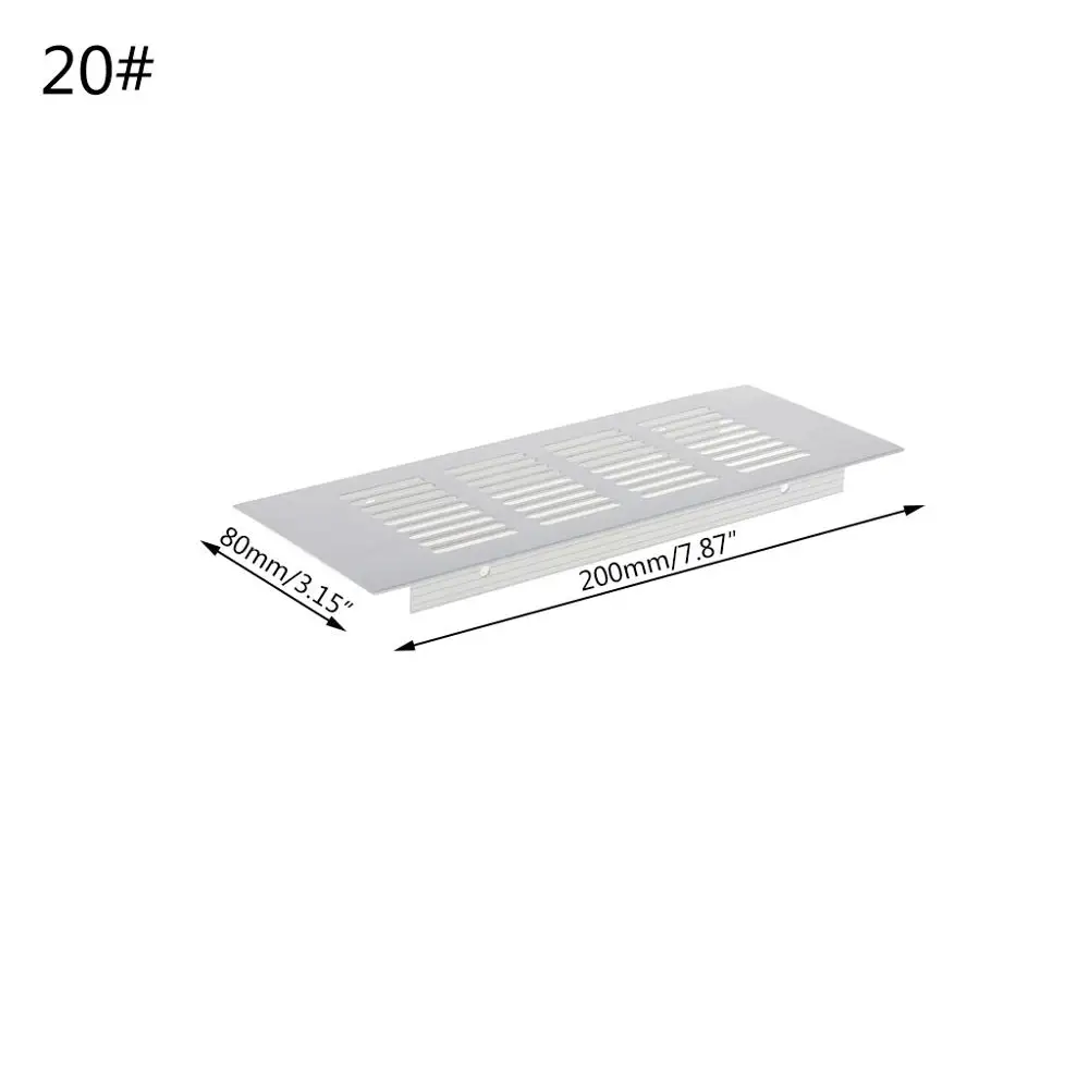 20 Aluminum Alloy Air Vent Perforated Sheet Web Plate Ventilation Grille - Цвет: 20